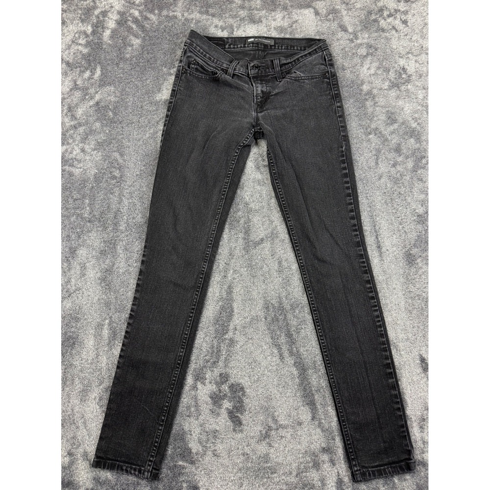 Levis Jeans Womens 5M W27 L32 Black 524 Too Superlow Skinny Denim Low Rise Pants